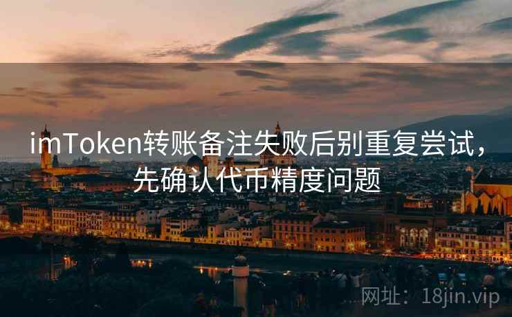 imToken转账备注失败后别重复尝试，先确认代币精度问题